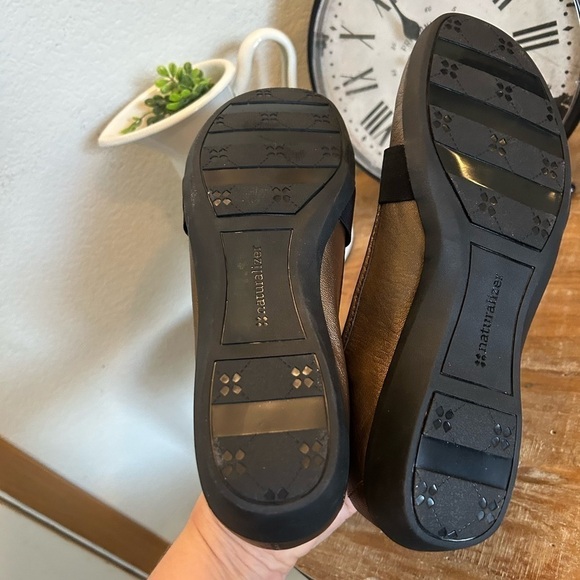 Naturalizer 9 1/2 kettner leather shoe loafer slip ons metallic brown and black - Picture 4 of 8